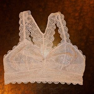 DKNY LACE BRALLETTE IN NUDE SIZE L